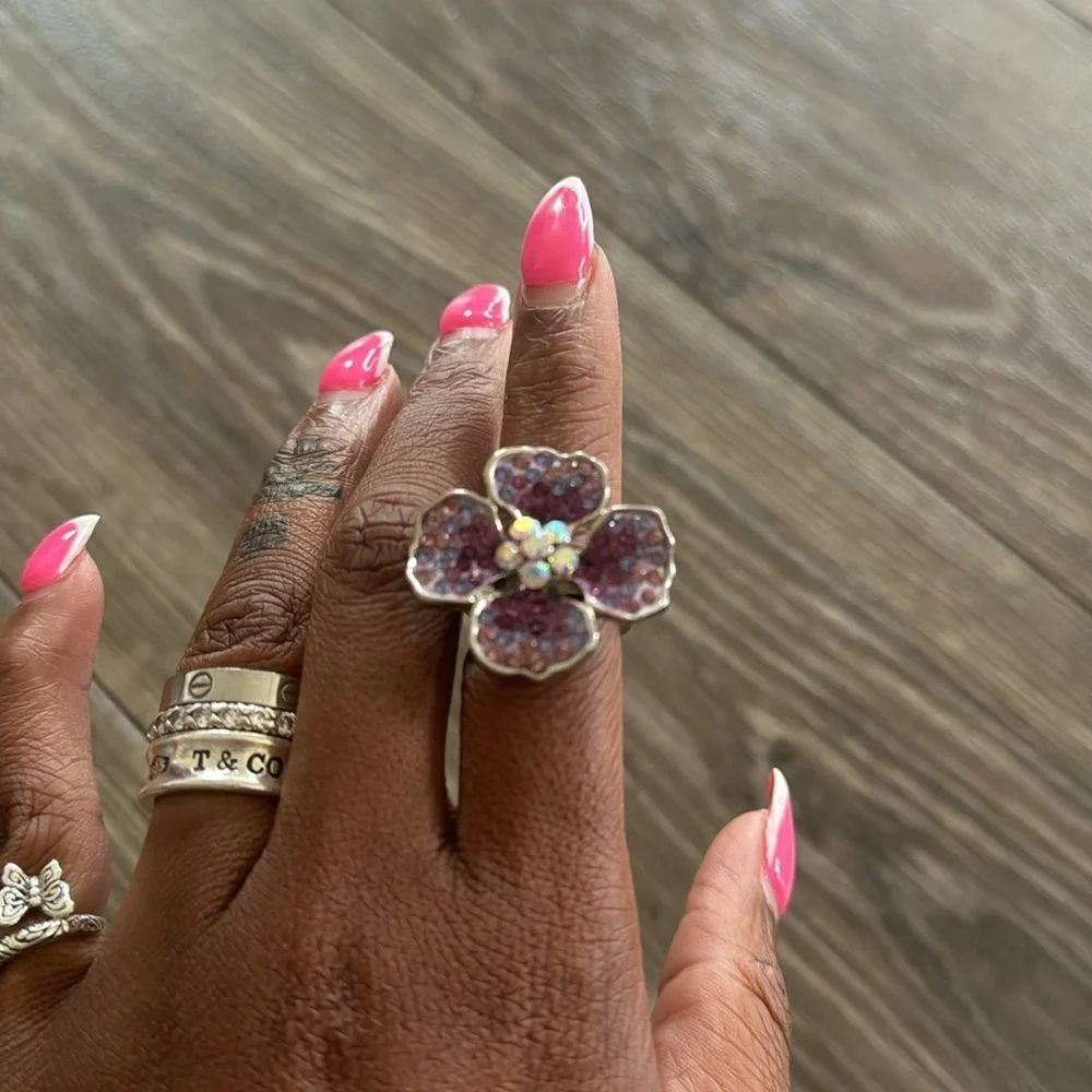 Purple Flower Ring